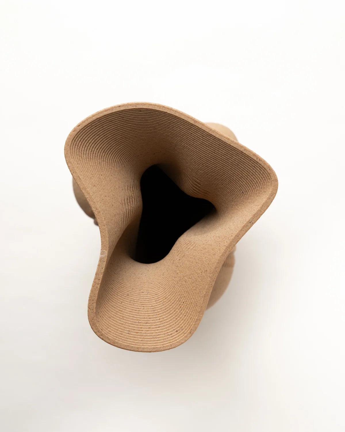Parametric Vase, 3D Print, organic design, wood look 20cm