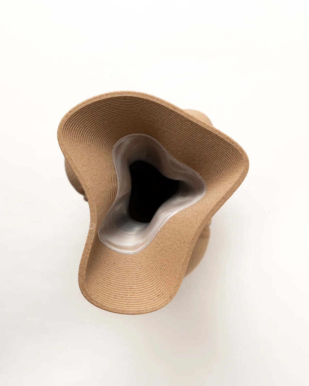 Parametric Vase, 3D Print, organic design, wood look 20cm
