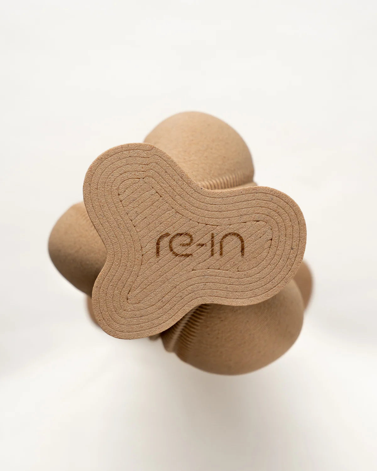 Parametric Vase, 3D Print, organic design, wood look 20cm